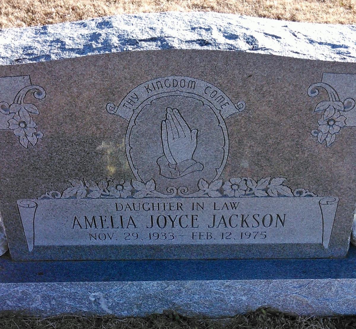 OK, Grove, Buzzard Cemetery, Jackson, Amelia Joyce Headstone