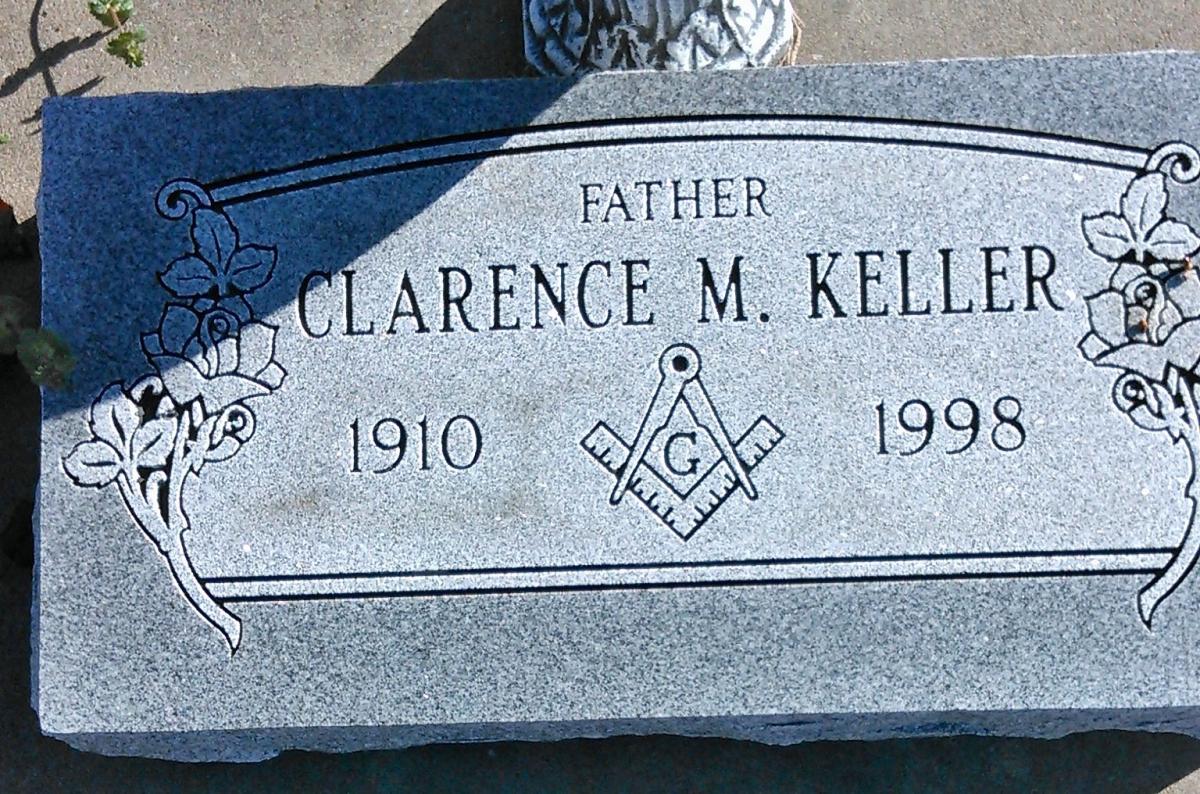 OK, Grove, Buzzard Cemetery, Keller, Clarence M. Headstone