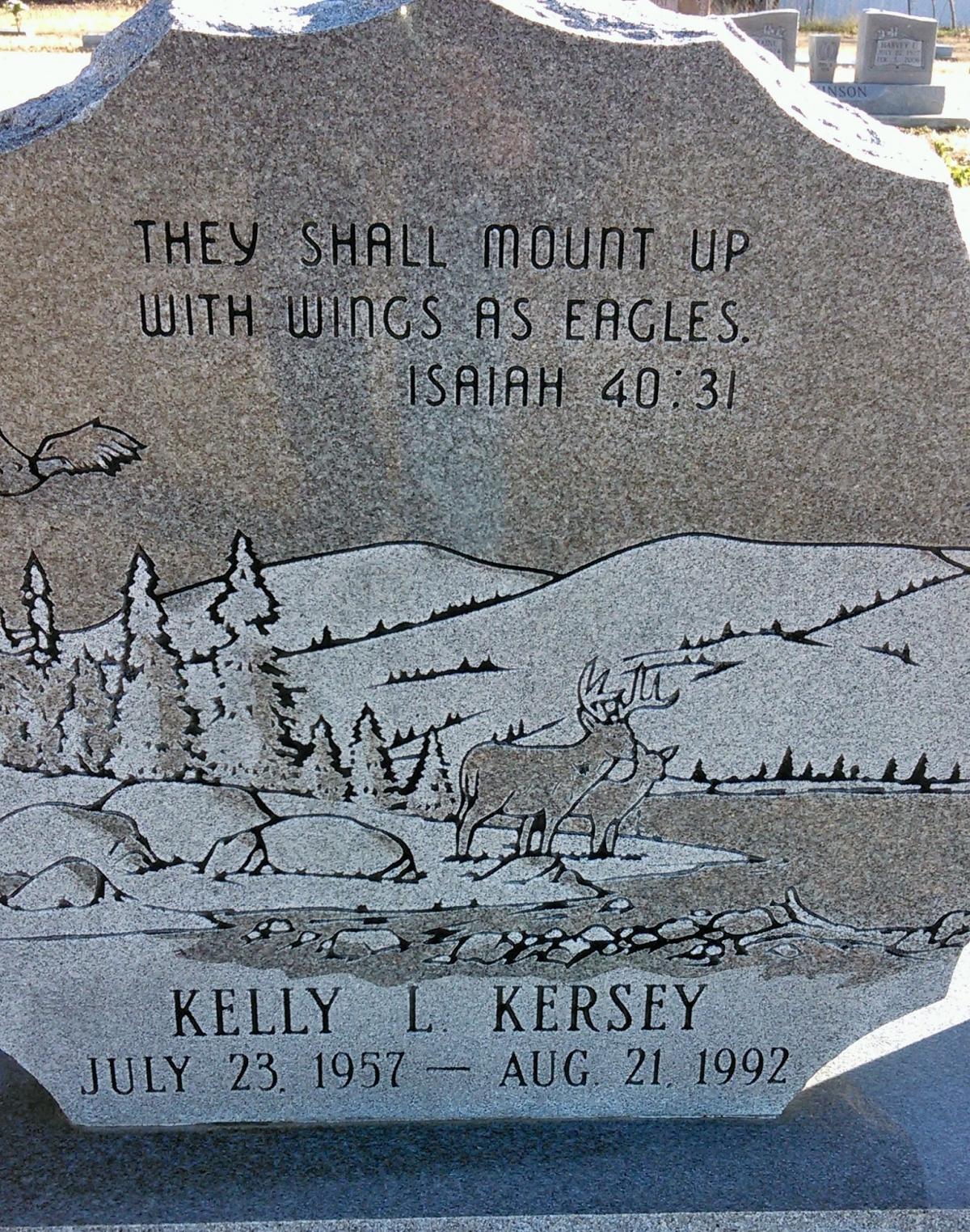 OK, Grove, Buzzard Cemetery, Kersey, Kelly L. Headstone