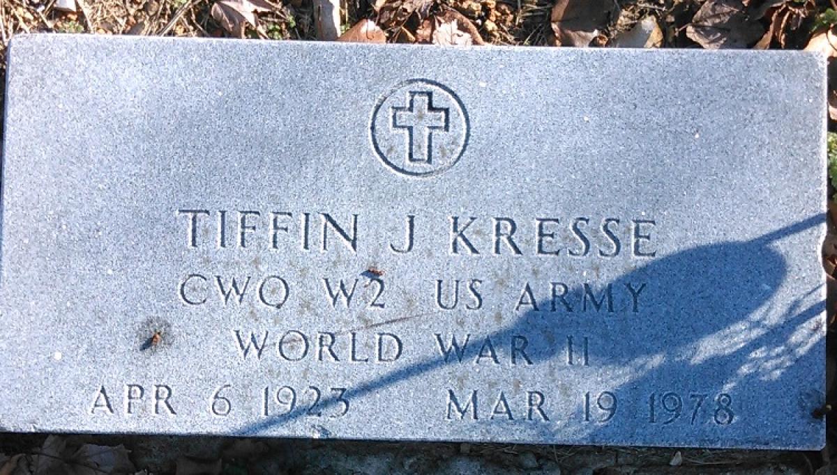 OK, Grove, Buzzard Cemetery, Kresse, Tiffin J. Headstone