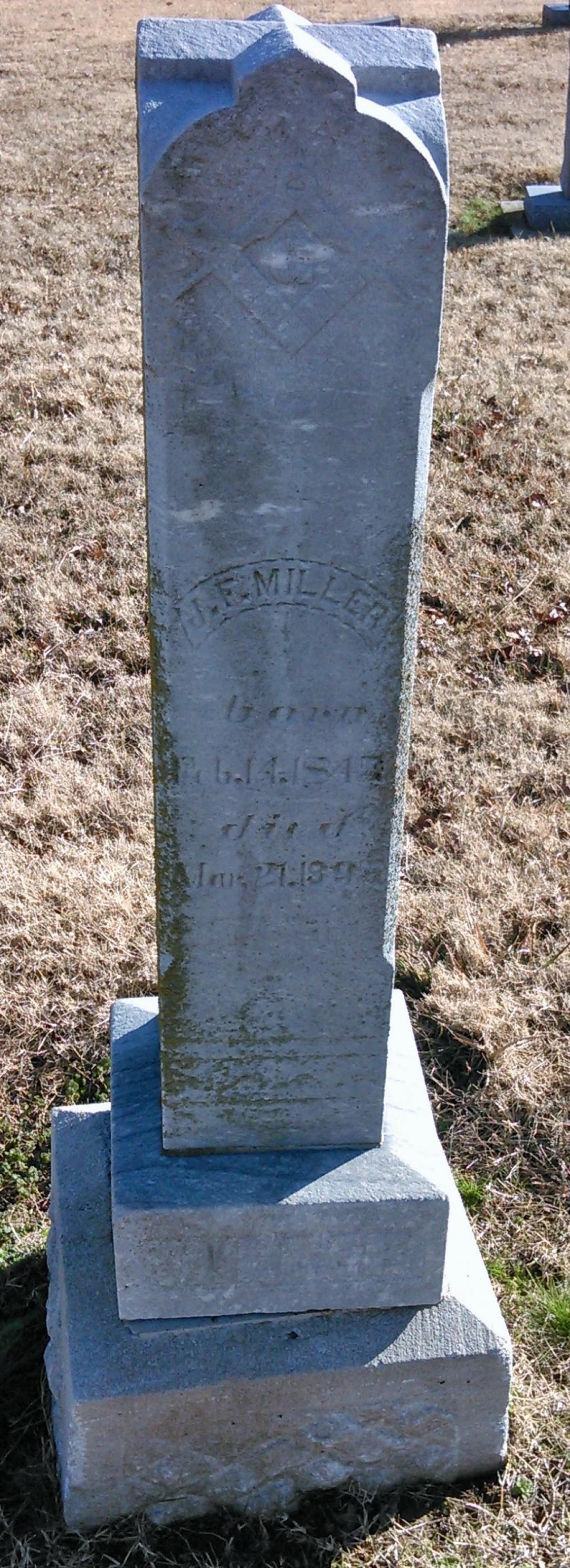 OK, Grove, Buzzard Cemetery, Miller, J. F. Headstone