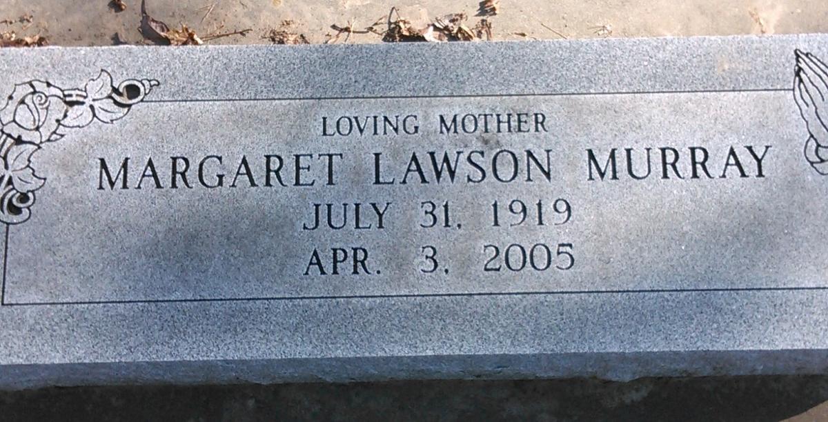 OK, Grove, Buzzard Cemetery, Murray, Margaret Lawson Headstone