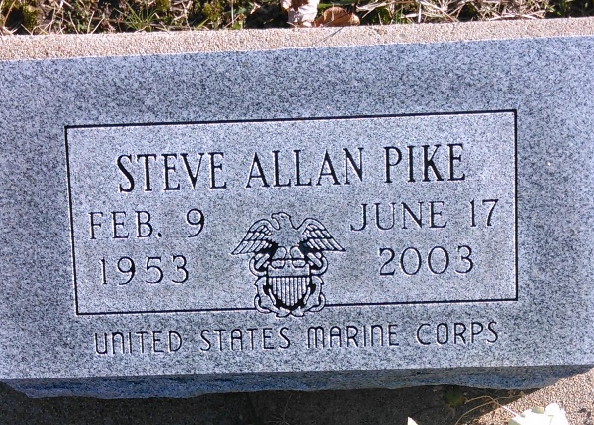 OK, Grove, Buzzard Cemetery, Pike, Steve Allan Headstone