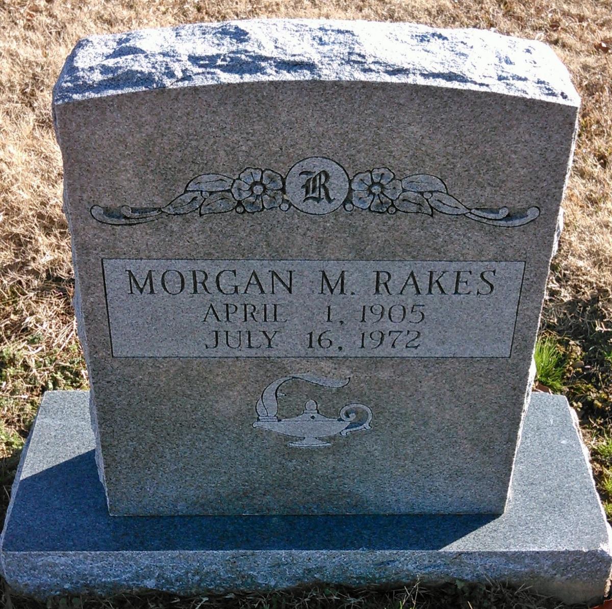 OK, Grove, Buzzard Cemetery, Rakes, Morgan M. Headstone