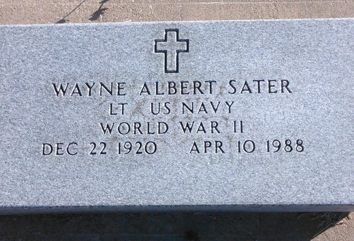 OK, Grove, Buzzard Cemetery, Sater, Wayne Albert Military Headstone