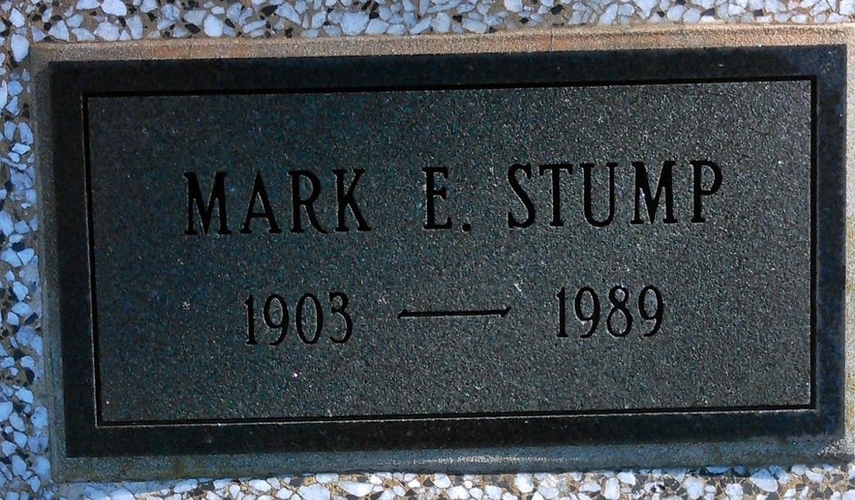 OK, Grove, Buzzard Cemetery, Stump, Mark E. Headstone