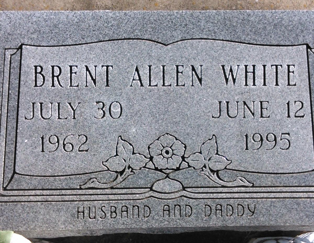 OK, Grove, Buzzard Cemetery, White, Brent Allen Headstone