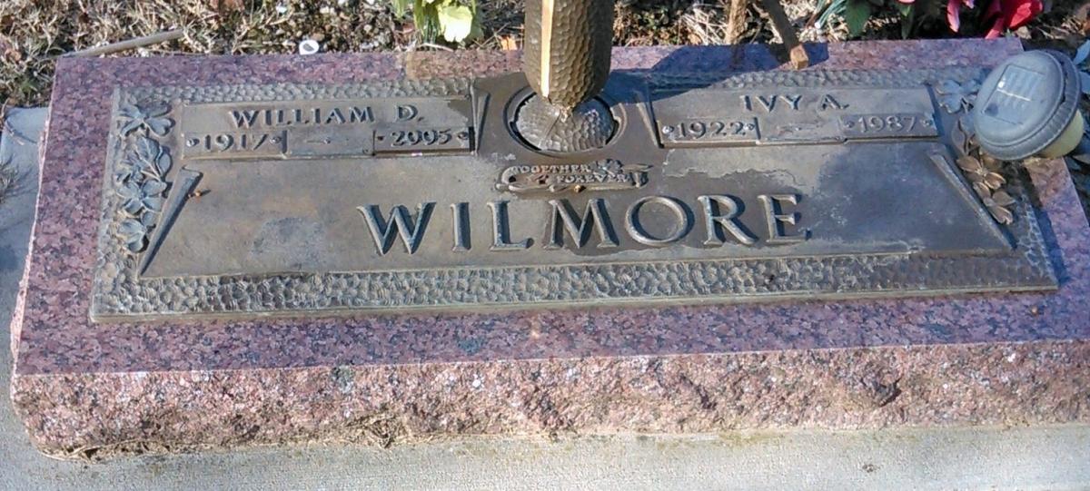OK, Grove, Buzzard Cemetery, Wilmore, William Daniel & Ivy A. Headstone