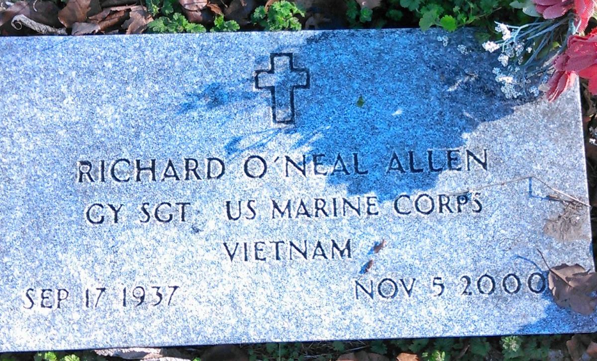 OK, Grove, Buzzard Cemetery, Allen, Richard O'Neal Headstone