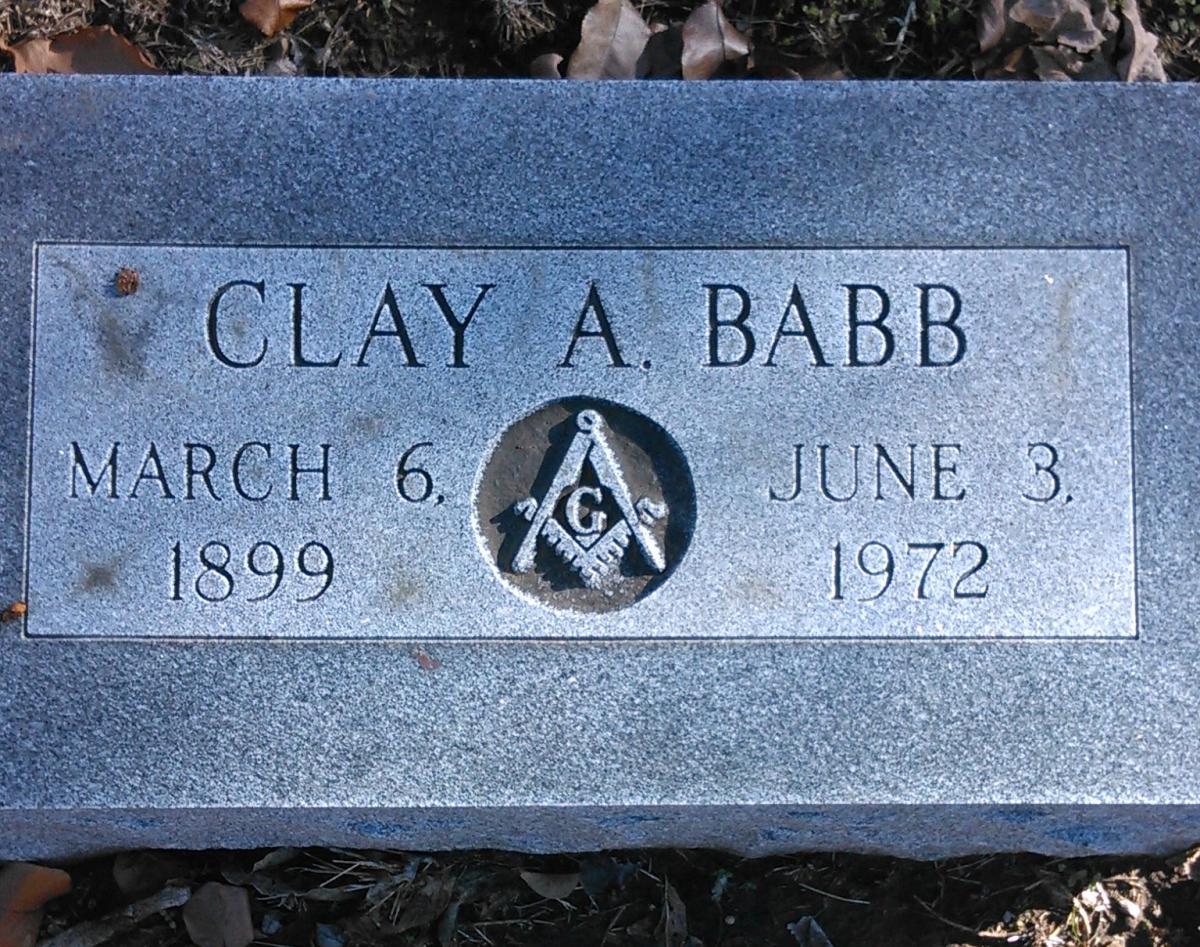 OK, Grove, Buzzard Cemetery, Babb, Clay Abbott Headstone