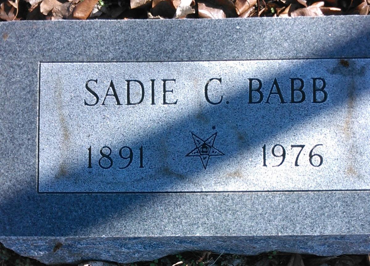 OK, Grove, Buzzard Cemetery, Babb, Sadie C. Headstone