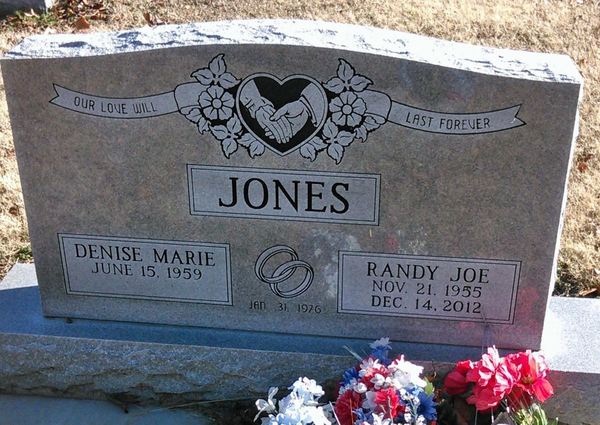 OK, Grove, Buzzard Cemetery, Jones, Randy Joe & Denise Marie Headstone