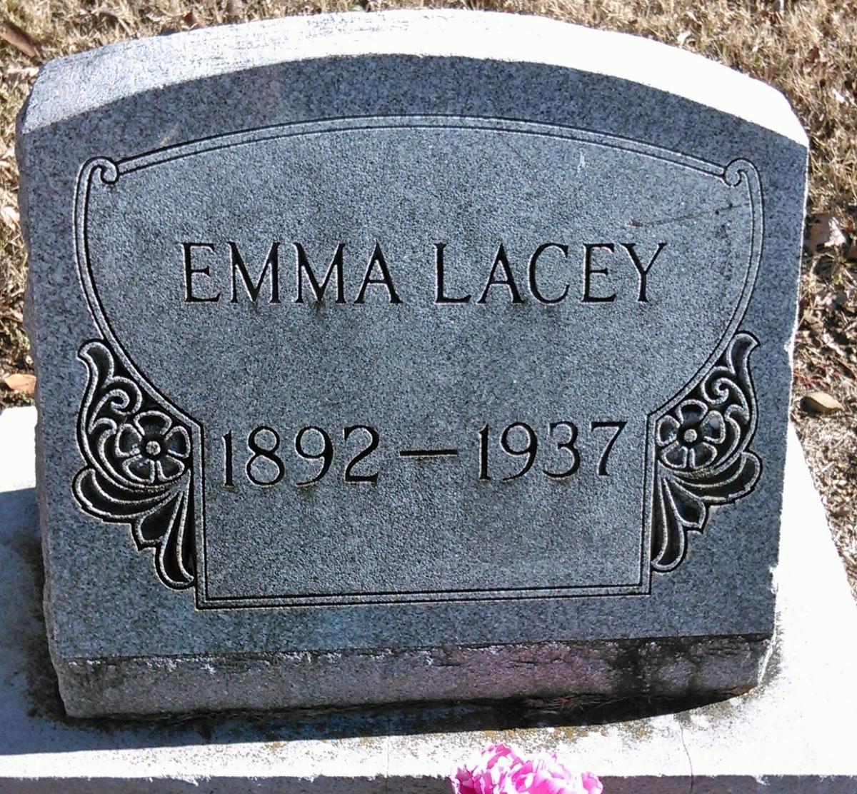OK, Grove, Buzzard Cemetery, Lacey, Emma Headstone