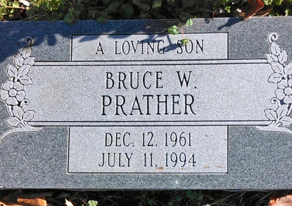 OK, Grove, Buzzard Cemetery, Prather, Bruce W. Headstone