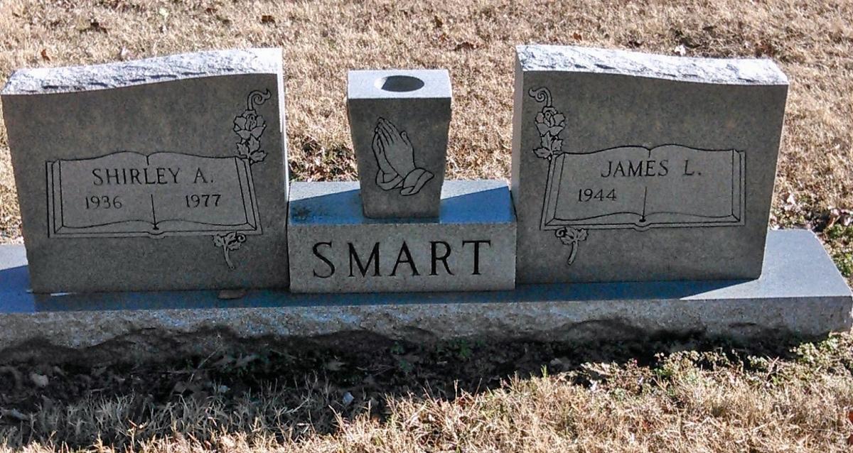 OK, Grove, Buzzard Cemetery, Smart, James L. & Shirley A. Headstone
