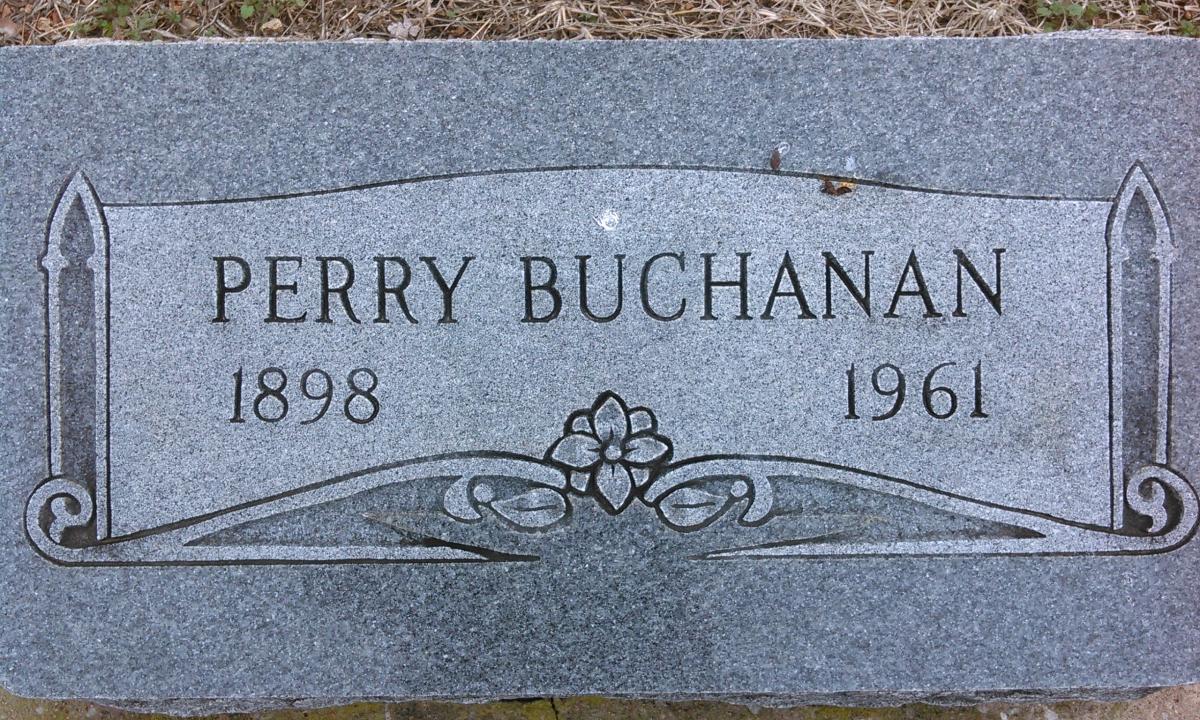 OK, Grove, Olympus Cemetery, Buchanan, Perry Headstone