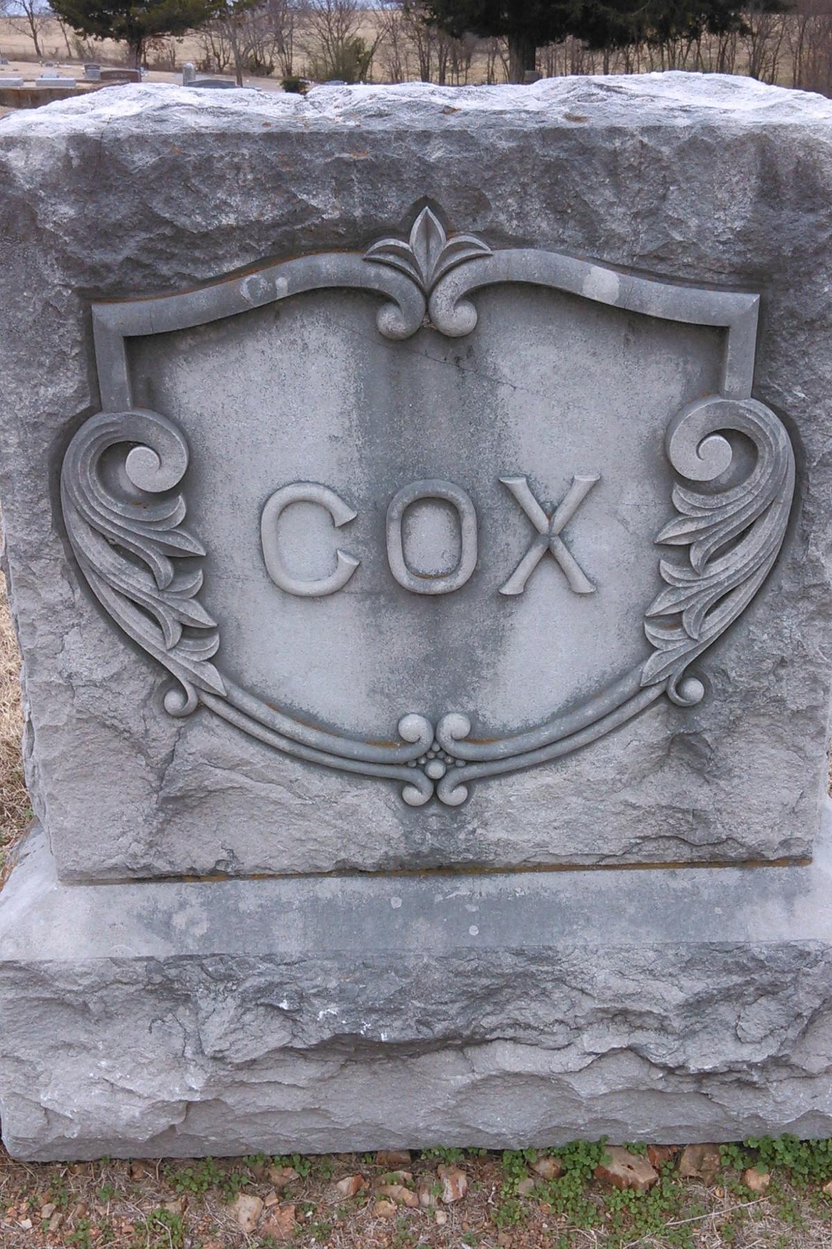 OK, Grove, Olympus Cemetery, Cox Family Stone