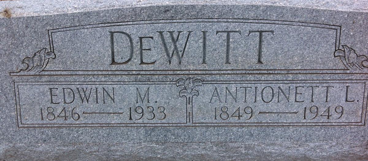 OK, Grove, Olympus Cemetery, DeWitt, Edwin M. & Antionett L. Headstone