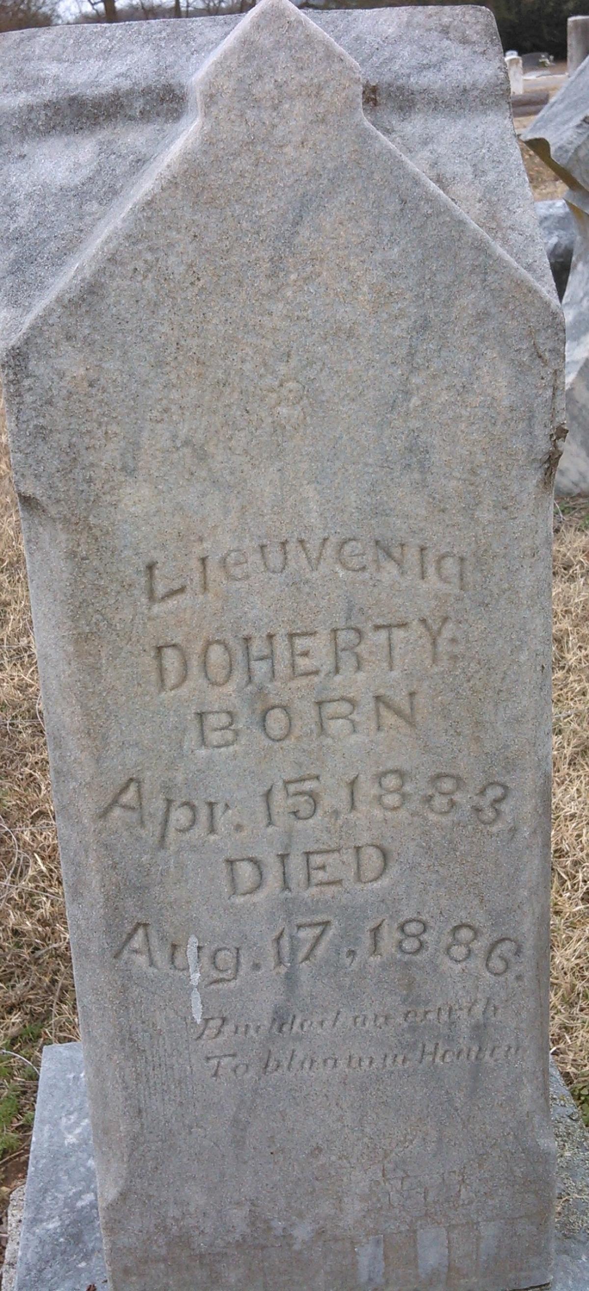 OK, Grove, Olympus Cemetery, Doherty, Lieuvenia Headstone