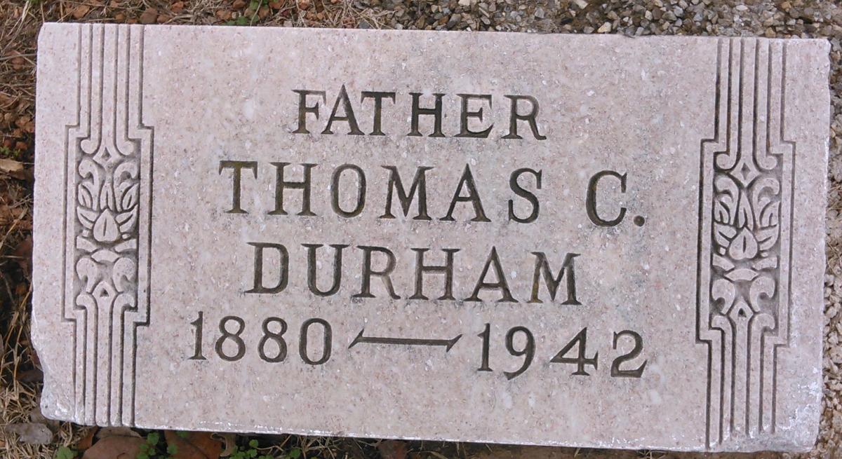 OK, Grove, Olympus Cemetery, Durham, Thomas C. Headstone