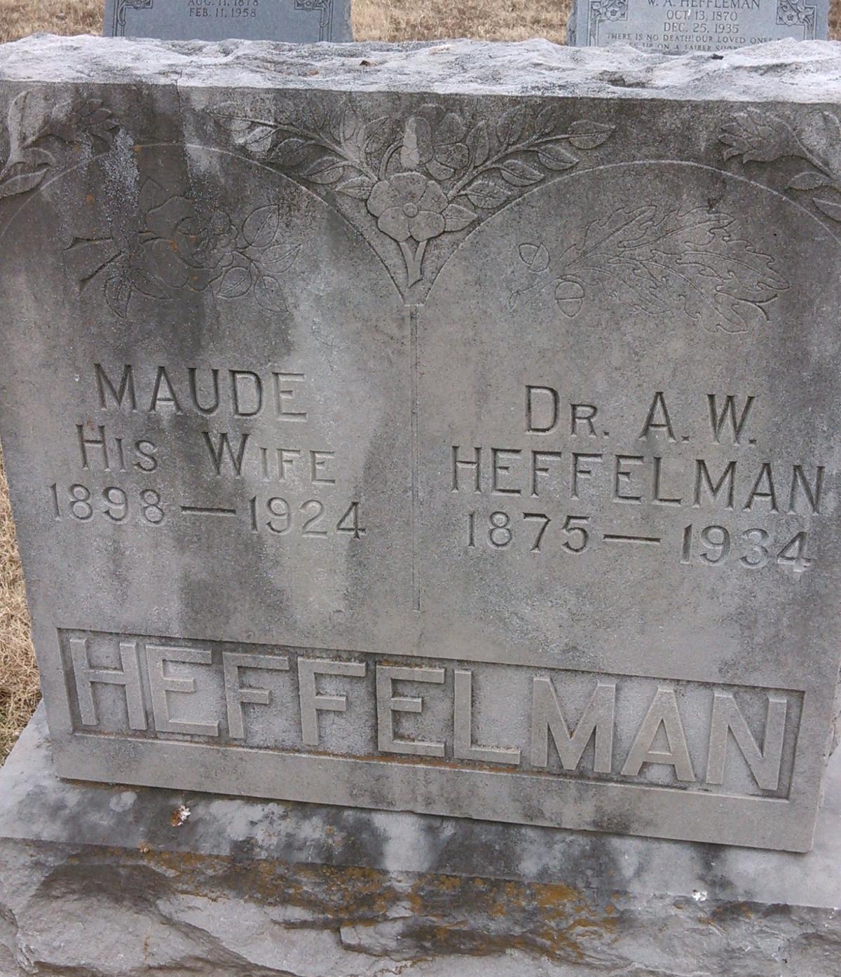 OK, Grove, Olympus Cemetery, Heffelman, Dr. A. W. & Maude 
