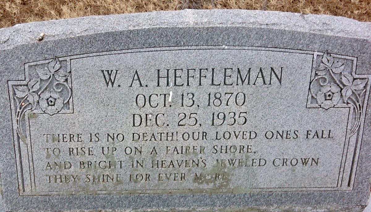 OK, Grove, Olympus Cemetery, Heffelman, W. A. Headstone