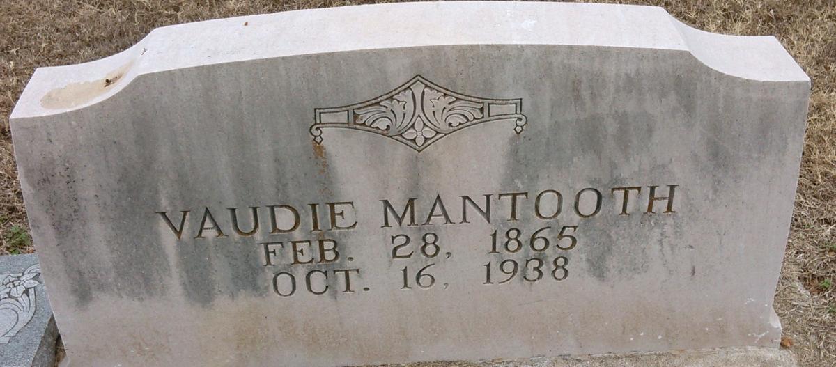 OK, Grove, Olympus Cemetery, Mantooth, Vaudie Headstone