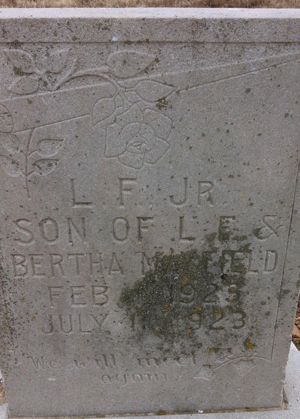 OK, Grove, Olympus Cemetery, Mayfield, L. F. Jr. Headstone