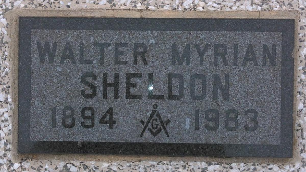 OK, Grove, Olympus Cemetery, Sheldon, Walter Myrian Headstone