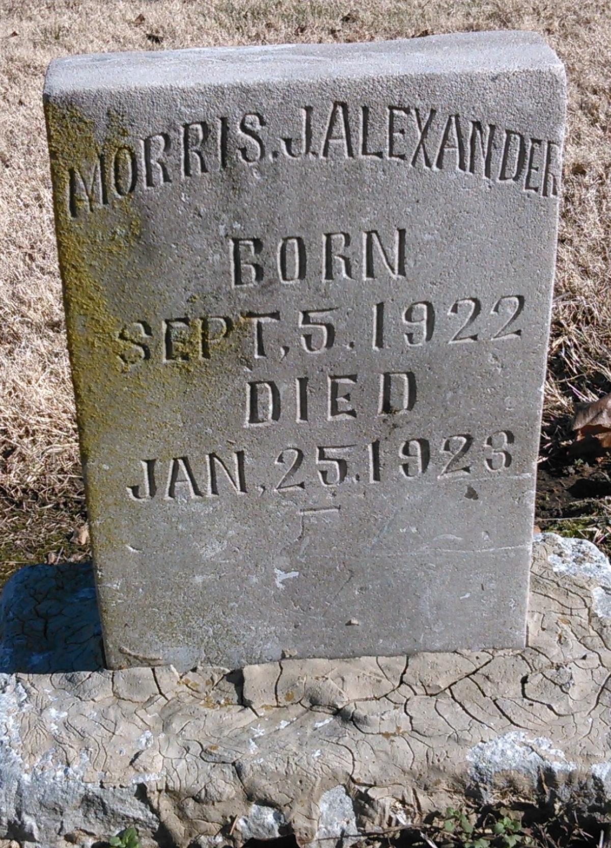 OK, Grove, Buzzard Cemetery, Alexander, Morris J. Headstone