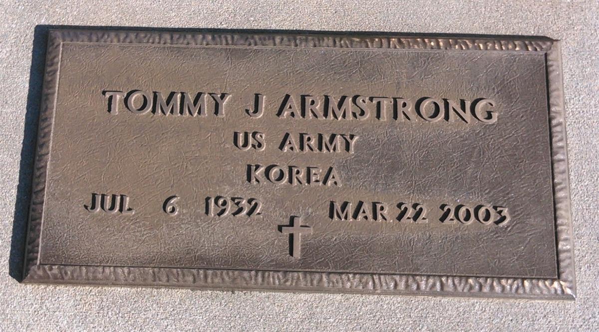 OK, Grove, Buzzard Cemetery, Armstrong, Tommy J. Headstone