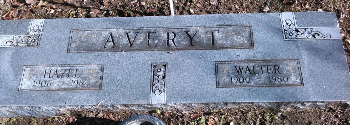 OK, Grove, Buzzard Cemetery, Averyt, Hazel & Walter Headstone
