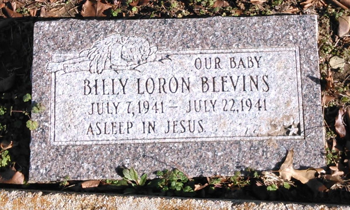 OK, Grove, Buzzard Cemetery, Blevins, Billy Loron Headstone