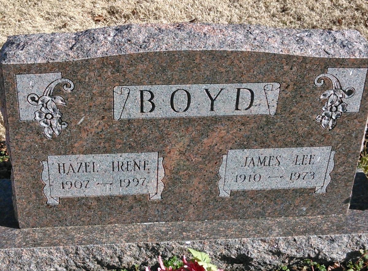 OK, Grove, Buzzard Cemetery, Boyd, James Lee & Hazel Irene Headstone