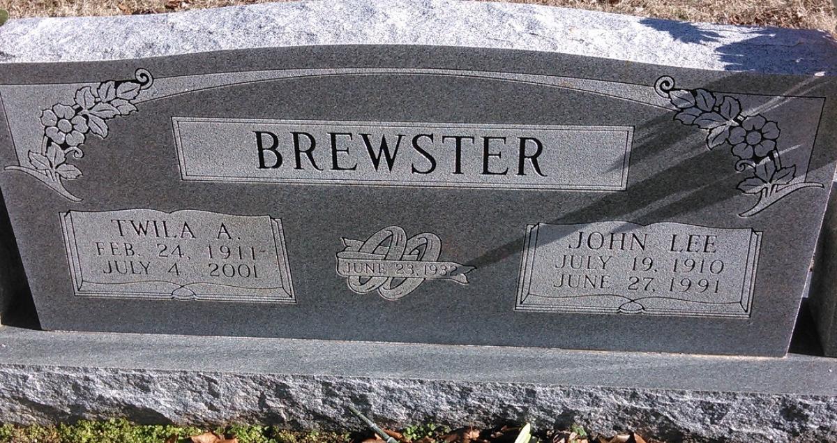 OK, Grove, Buzzard Cemetery, Brewster, John Lee & Twila A.