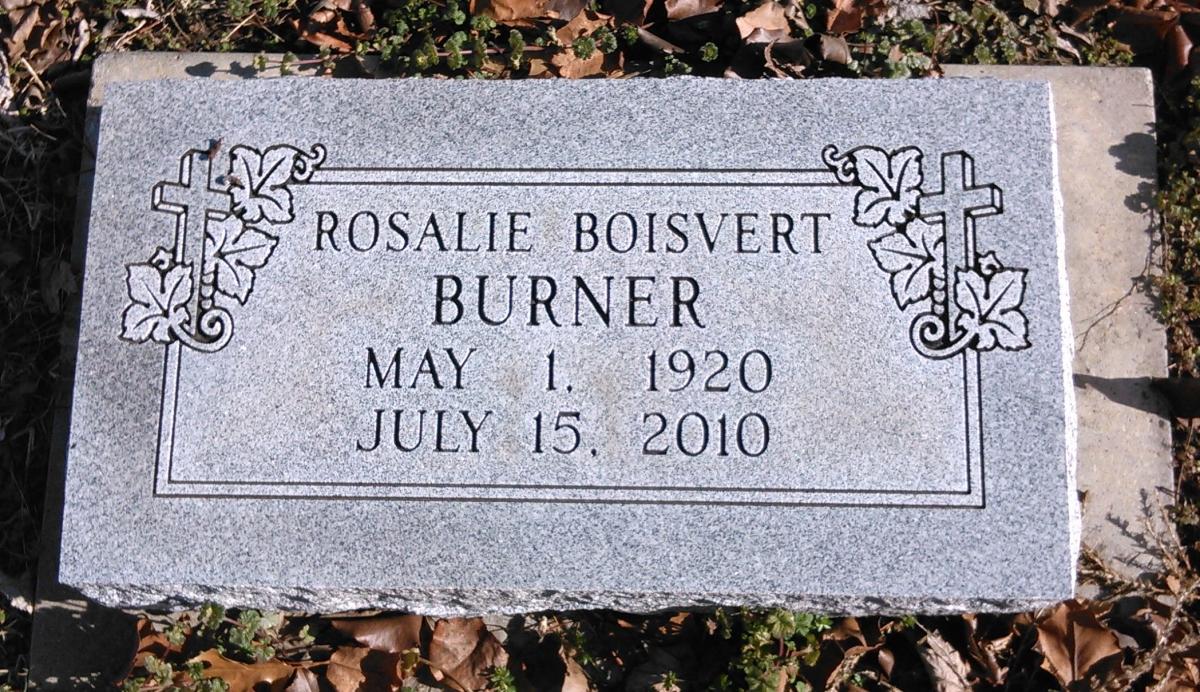 OK, Grove, Buzzard Cemetery, Burner, Rosalie Boisvert Headstone