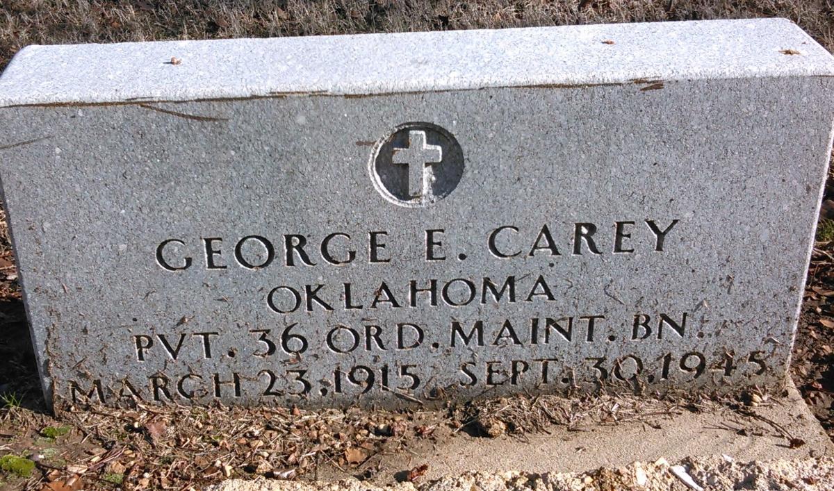 OK, Grove, Buzzard Cemetery, Carey, George E. Military Headstone