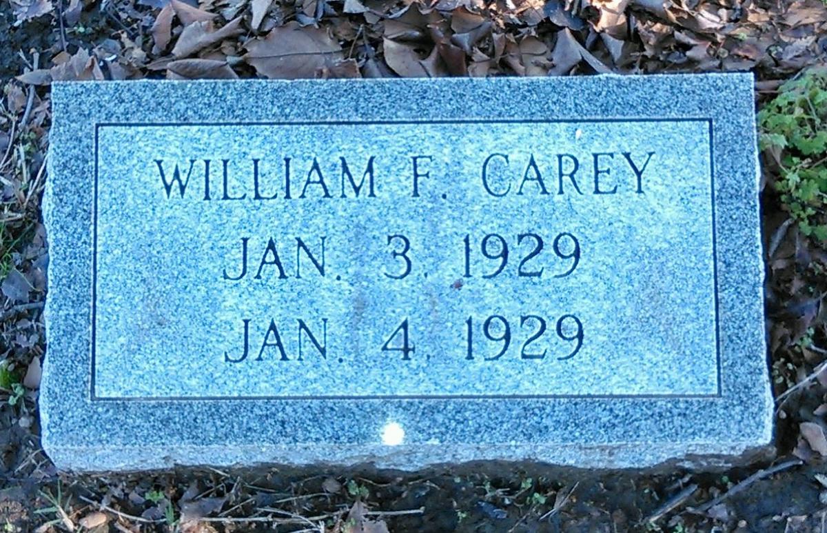 OK, Grove, Buzzard Cemetery, Carey, William F. Headstone