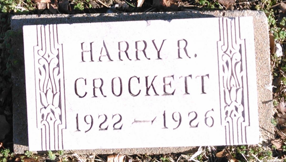 OK, Grove, Buzzard Cemetery, Crockett, Harry R. Headstone