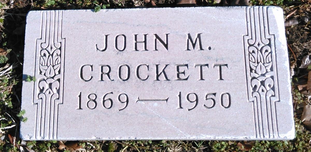 OK, Grove, Buzzard Cemetery, Crockett, John M. Headstone