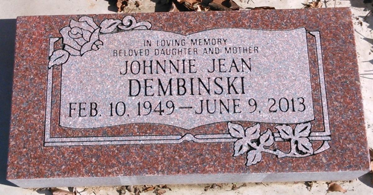 OK, Grove, Buzzard Cemetery, Dembinski, Johnnie Jean Headstone