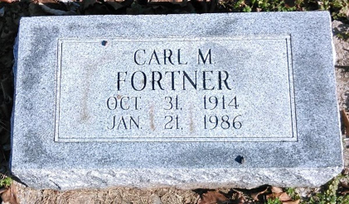 OK, Grove, Buzzard Cemetery, Fortner, Carl M. Headstone