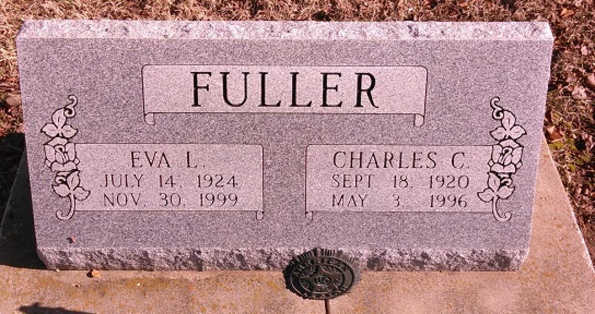 OK, Grove, Buzzard Cemetery, Fuller, Charles C. & Eva L. Headstone