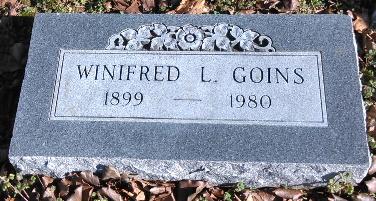 OK, Grove, Buzzard Cemetery, Goins, Winifred L. Headstone