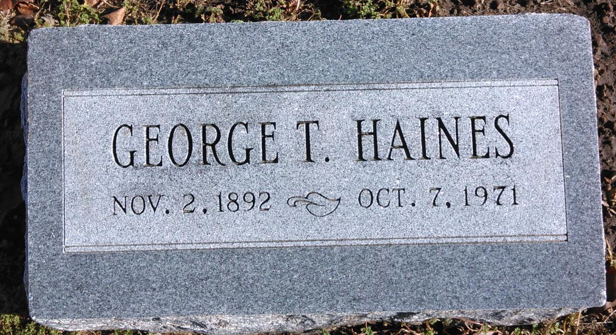 OK, Grove, Buzzard Cemetery, Haines, George T. Headstone