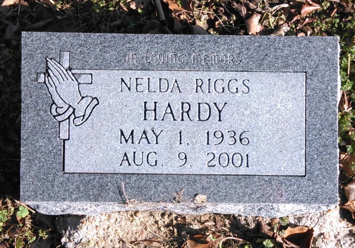 OK, Grove, Buzzard Cemetery, Hardy, Nelda Riggs Headstone