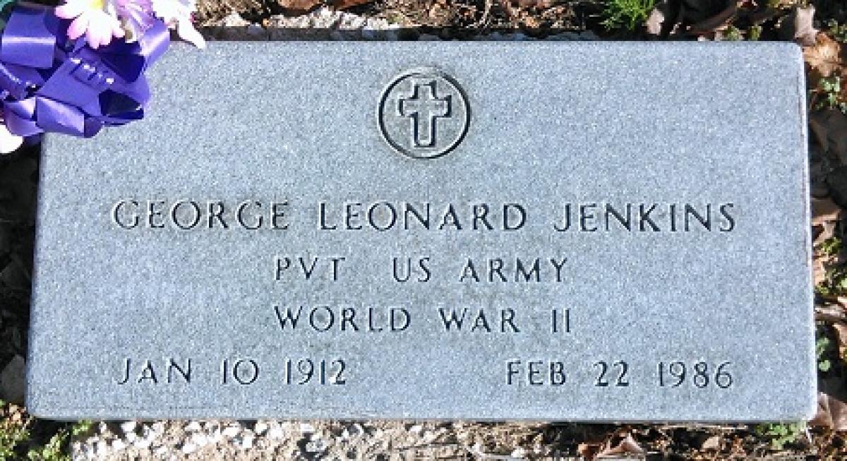OK, Grove, Buzzard Cemetery, Jenkins, George Leonard Military Headstone