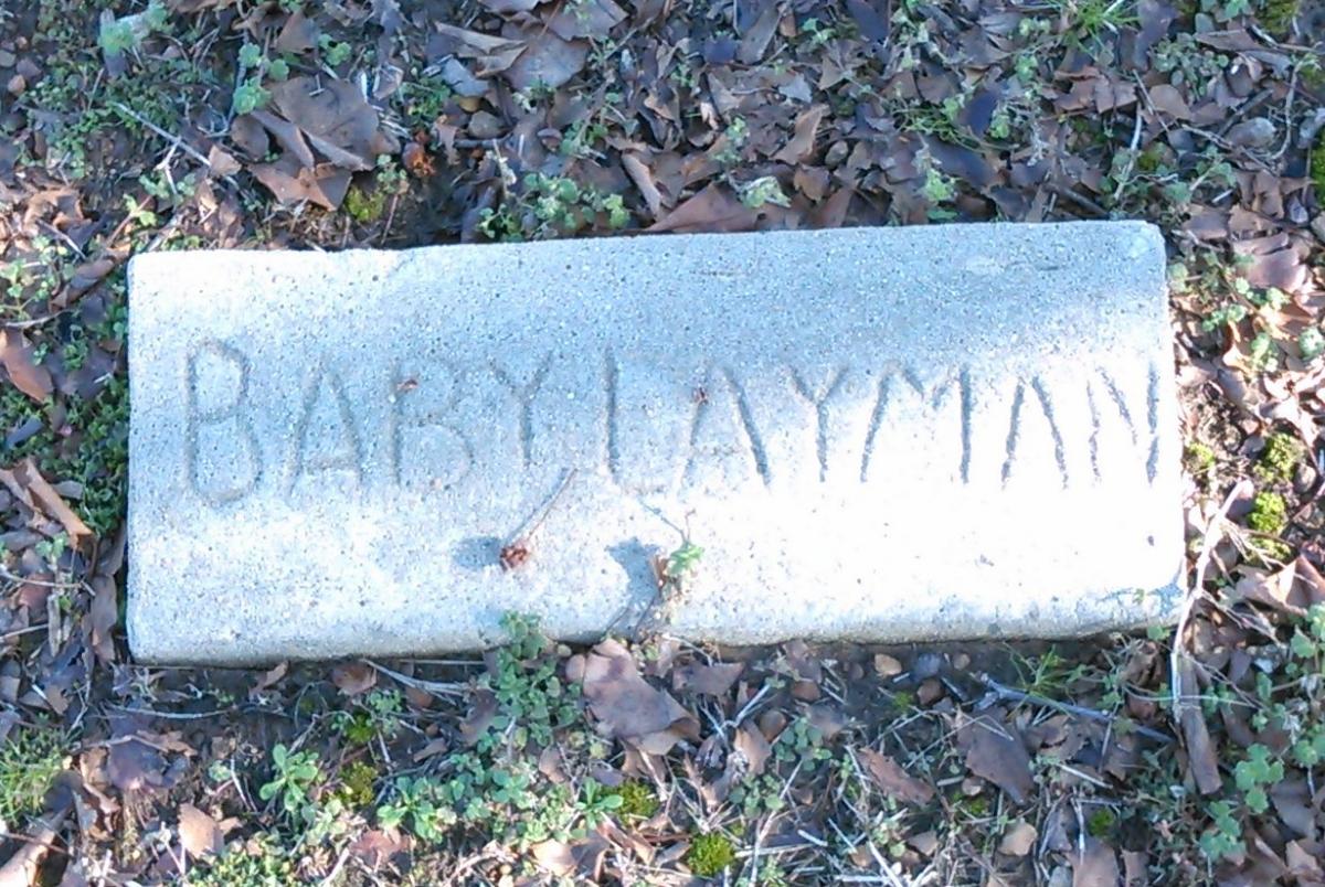 OK, Grove, Buzzard Cemetery, Layman, Baby Headstone