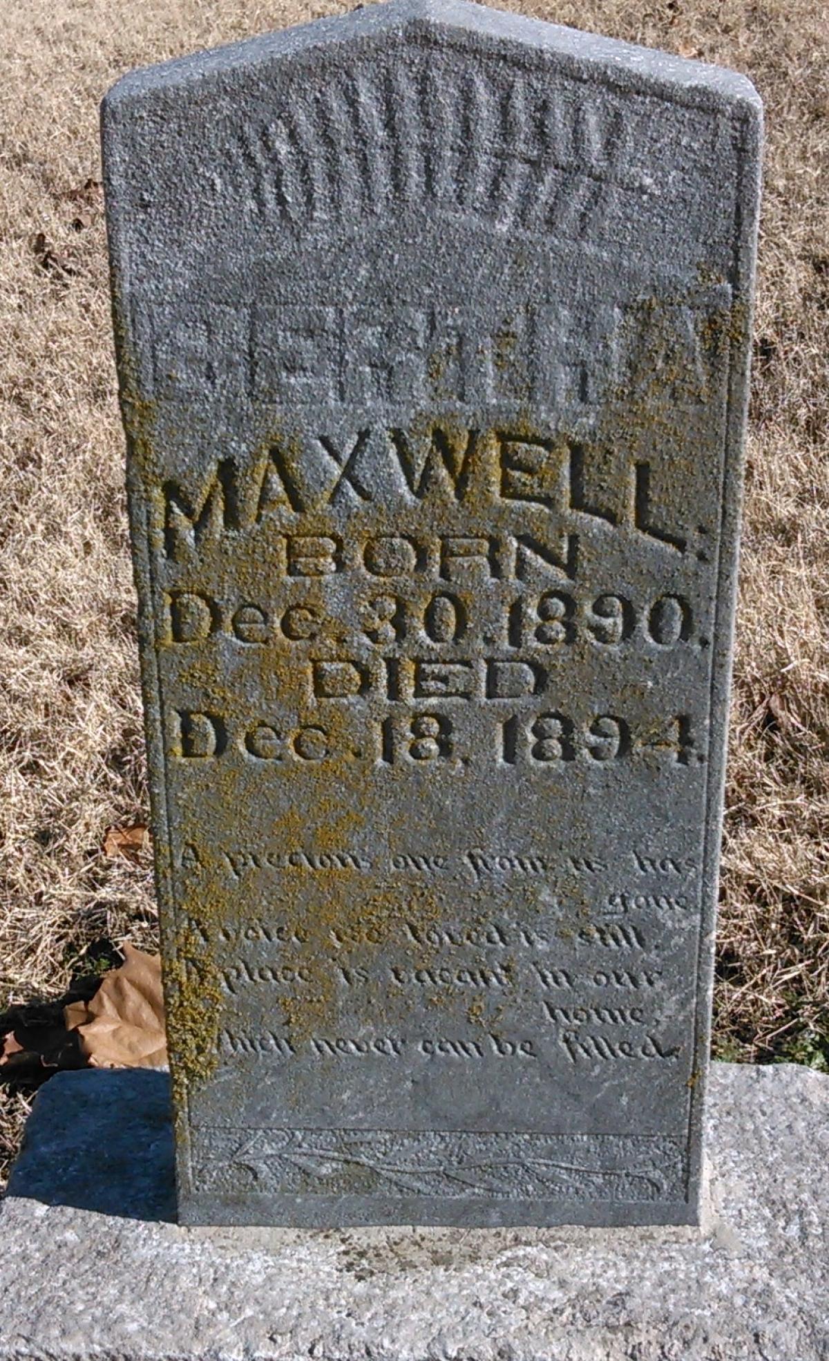 OK, Grove, Buzzard Cemetery, Maxwell, Bertha Headstone