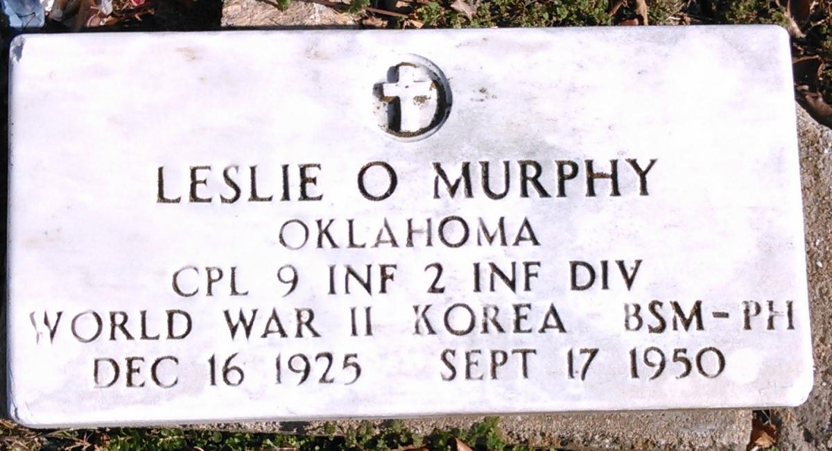 OK, Grove, Buzzard Cemetery, Murphy, Leslie O. Headstone